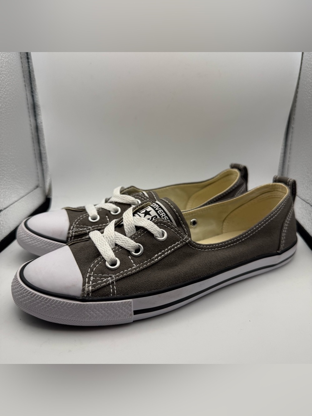Converse Chuck Taylor All Star Ballet Lace Slip On Gray Women’s Size US6.5
